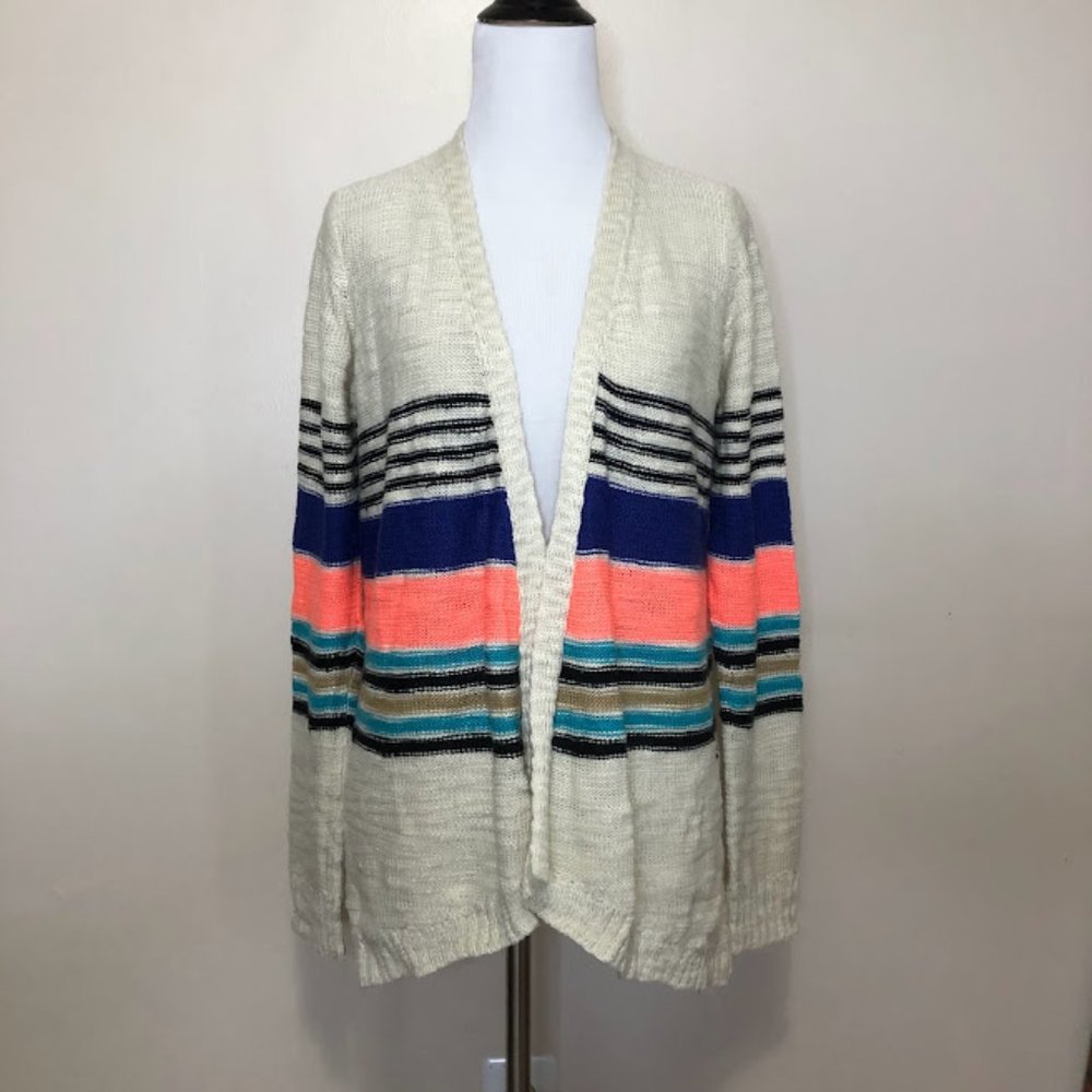 Element Rainbow Striped Cardigan Sweater (M)